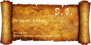 Dragan Vitus névjegykártya